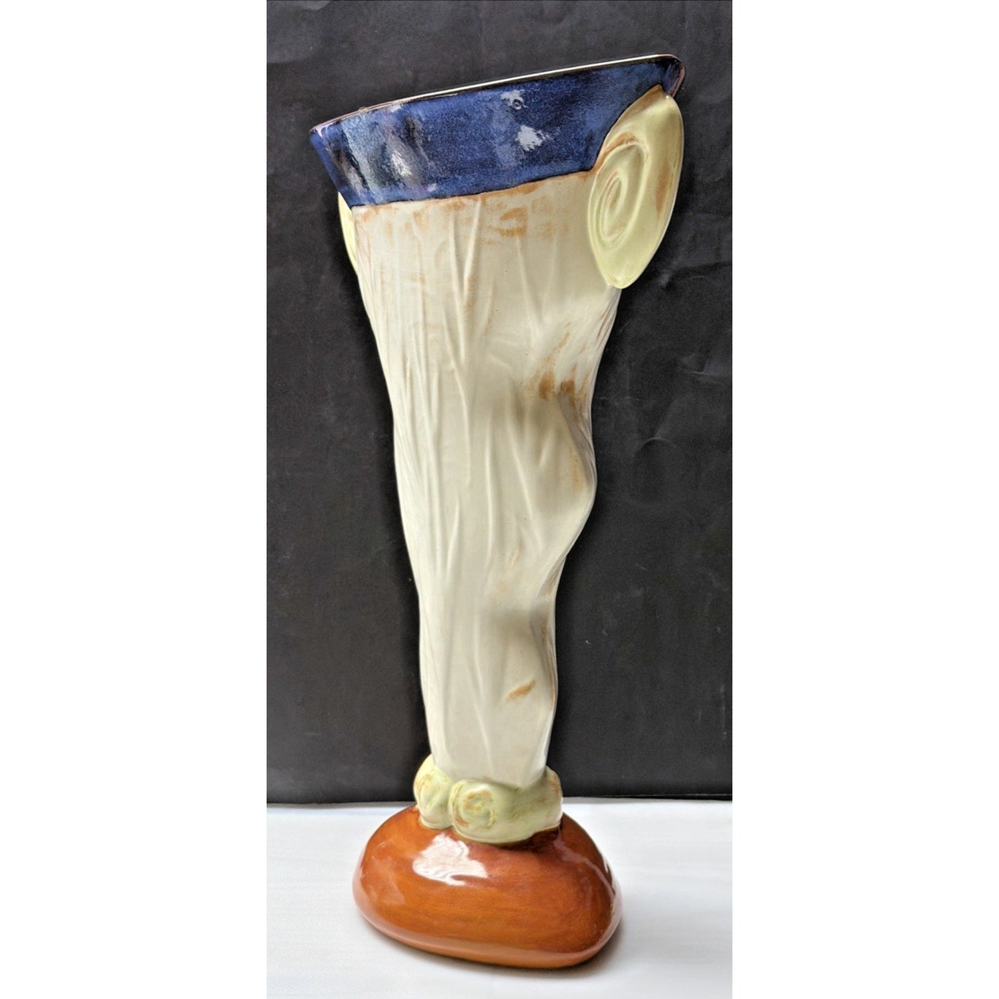 Vintage Larmer Butter Toast Art Pottery Vase Modernist Handles