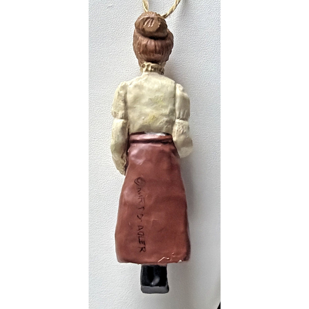 Folk Art Kurt S Adler Teacher Chalk Board Figurine Apple Christmas Ornament