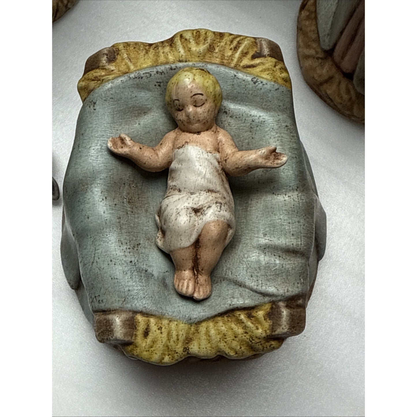 Vintage Lot of 19 Holland Mold Ceramic Nativity Set Painted As Is