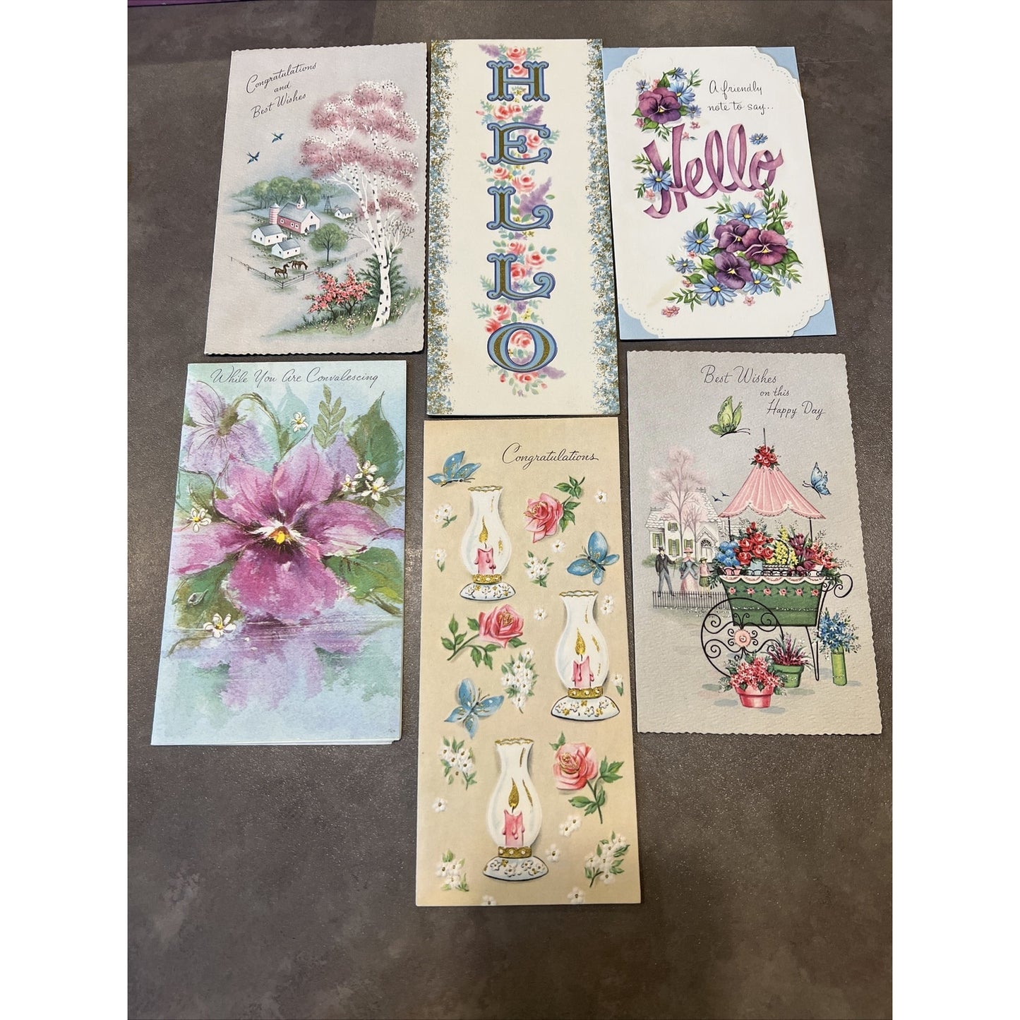 MCM Lot of 17 Assorted Cards Hallmark Quaint Shop Coronation Gibson Boxes As Is