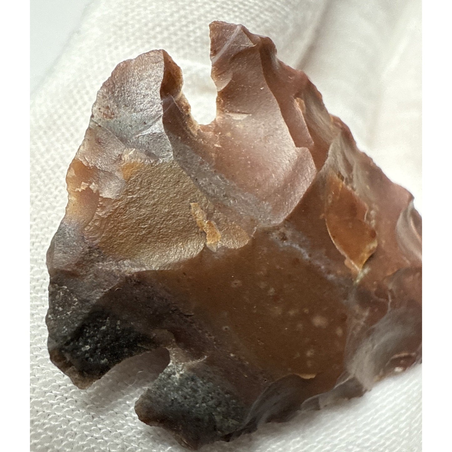 Chert Flint Serrated Edge Brown Gray Arrowhead