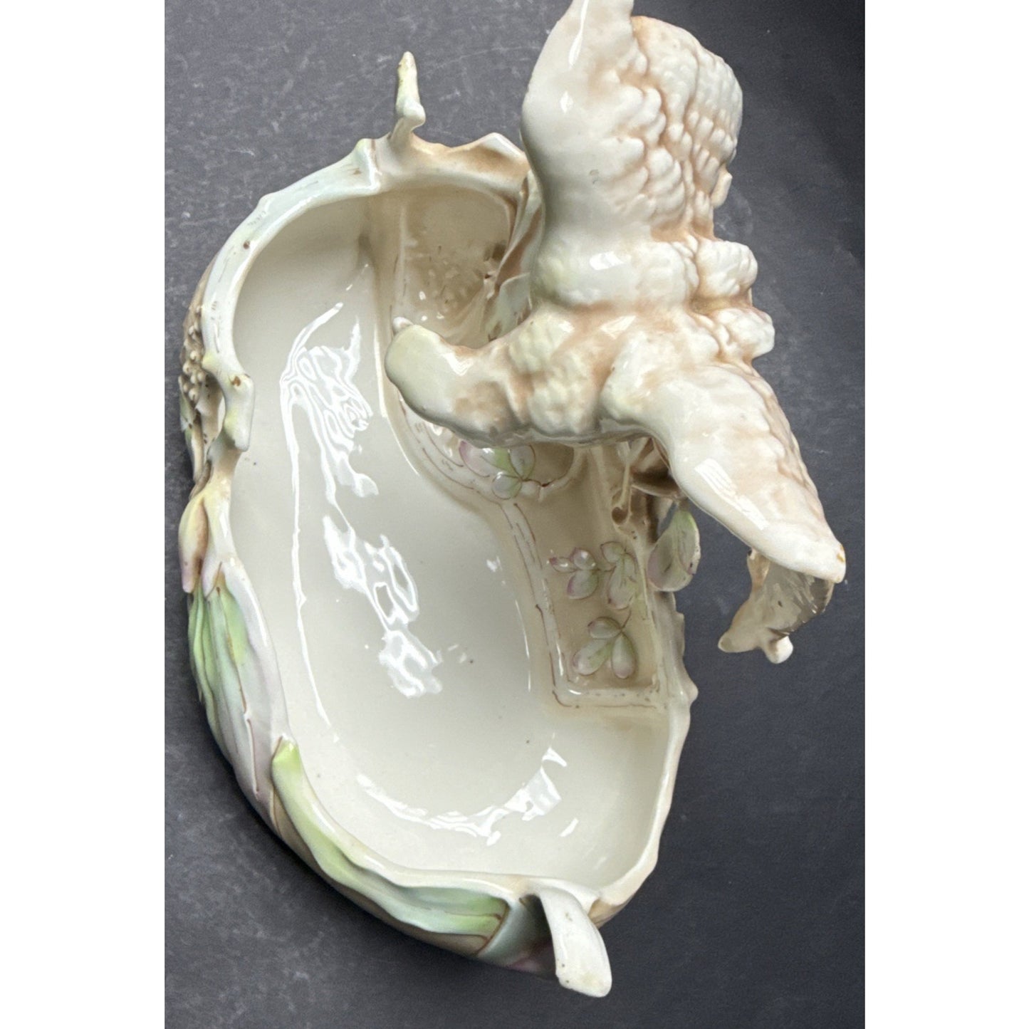 Art Nouveau Art Pottery Majolica Eagle Jardiniere Planter Display Austria