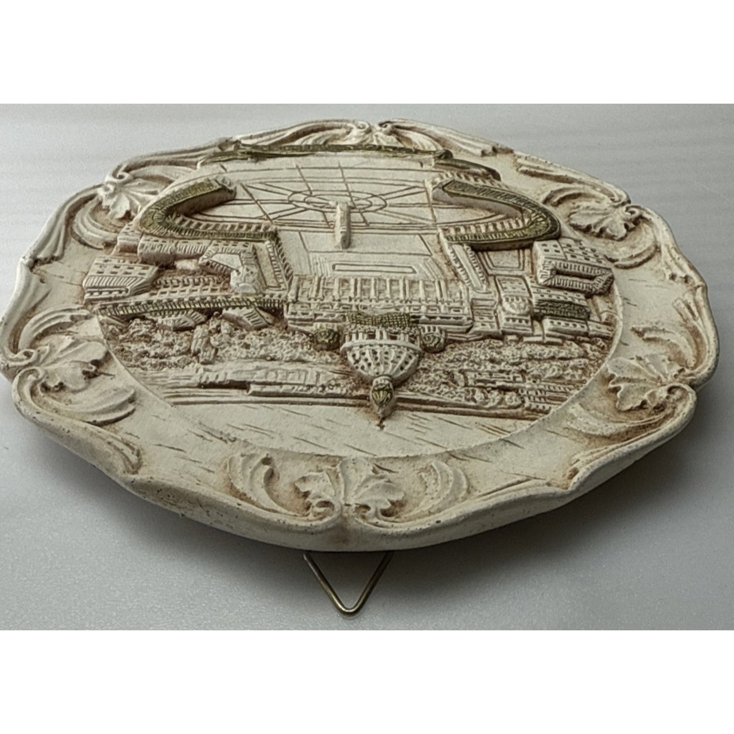 Vintage Basilica di San Pietro in Vaticano Roma Italy Wall Plaque Hanging As Is