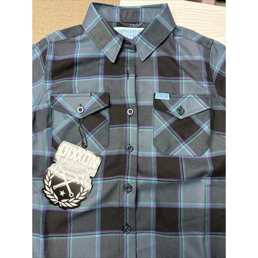 Dixxon Flannel Company Resilience Limited Ed New Women SM Plaid Blue Purple NEW