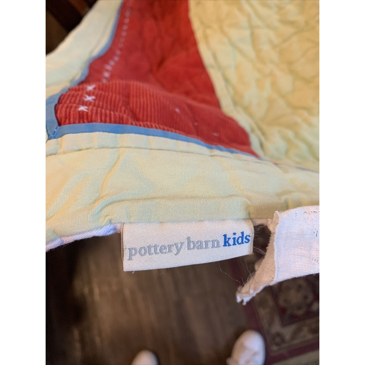 Pottery Barn Kids Jax Construction Cars Semi Truck Quilt Blanket 68 x 86 in