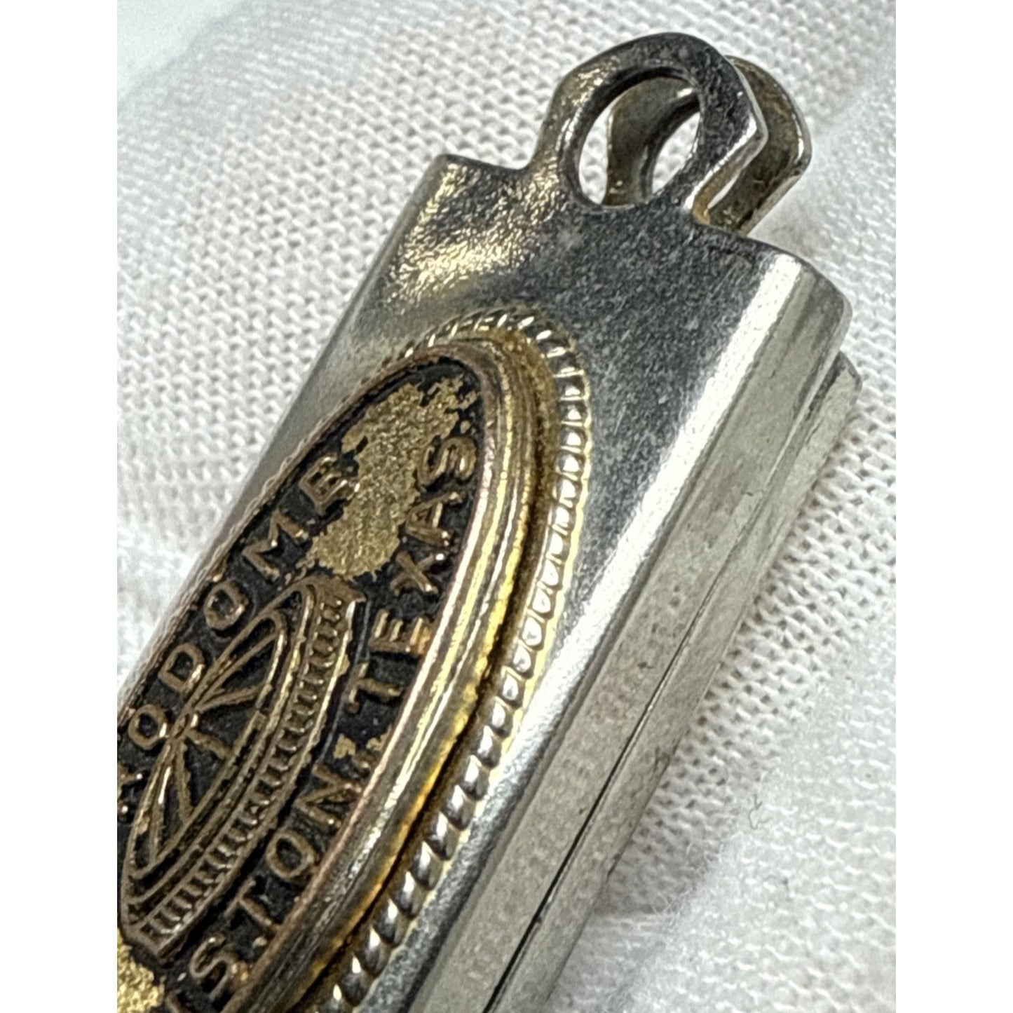 Vintage Astros Astrodome Houston Tx Watch Key Fob Keychain Magnetic Metal As Is