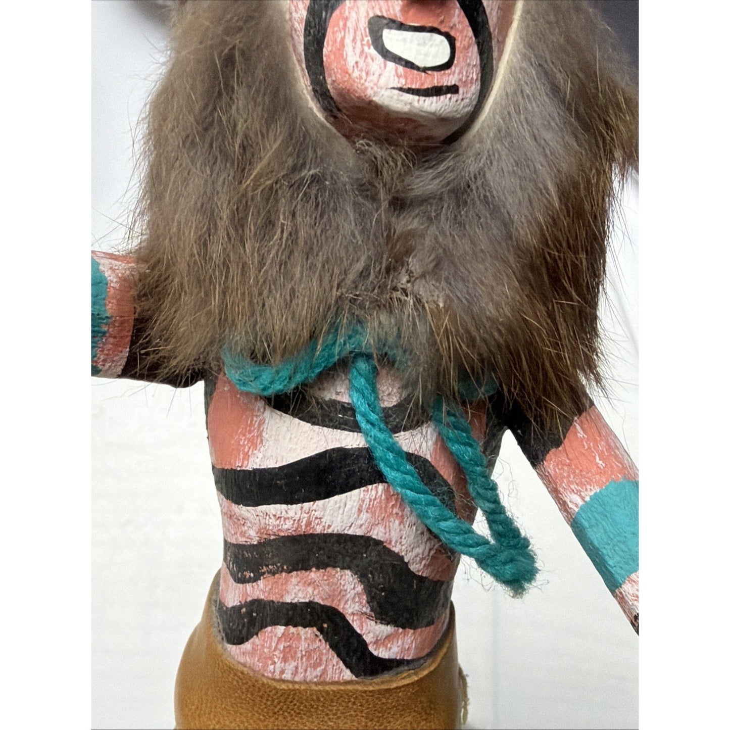 Vintage Kachina Doll Clown Dancer Signed Smith Native American Navajo As Is