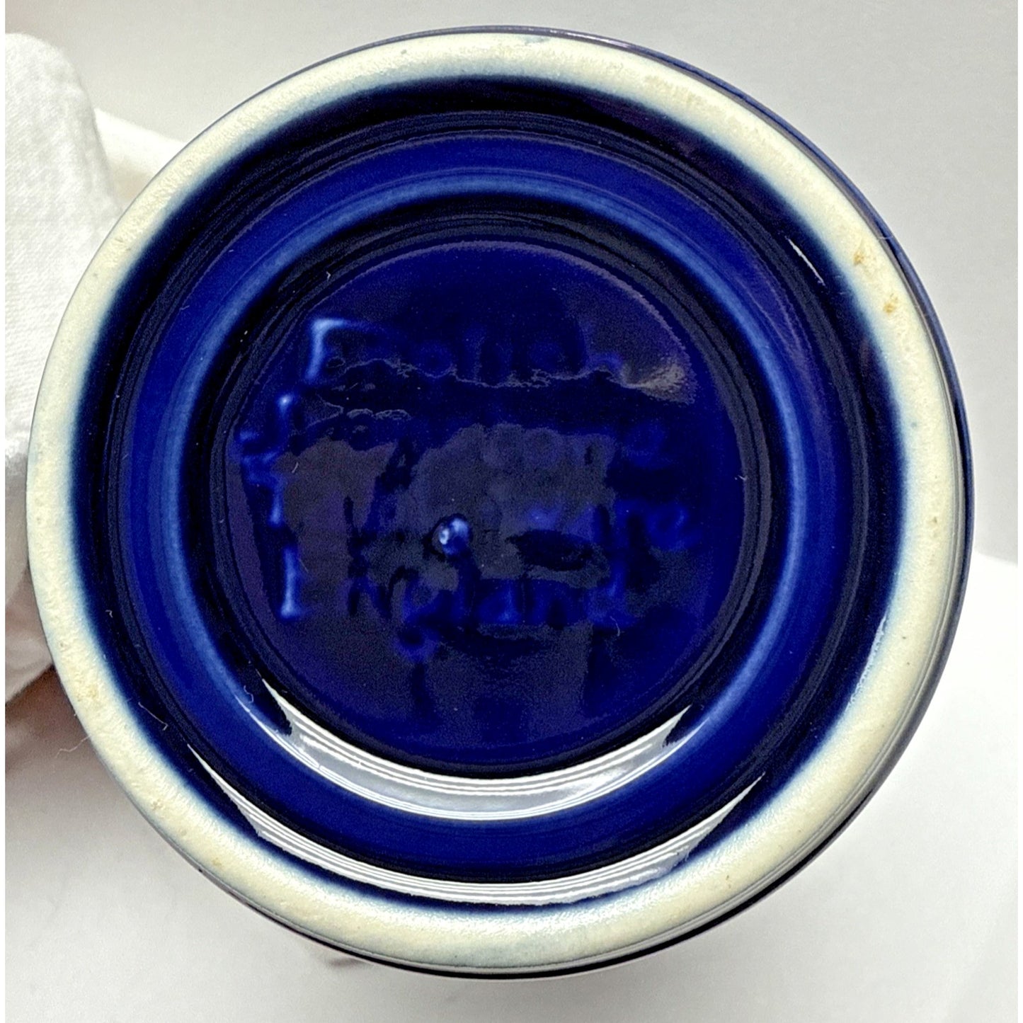 Vintage Farm Progress Show 1990 Mug Cobalt Blue English Ironstone Tableware