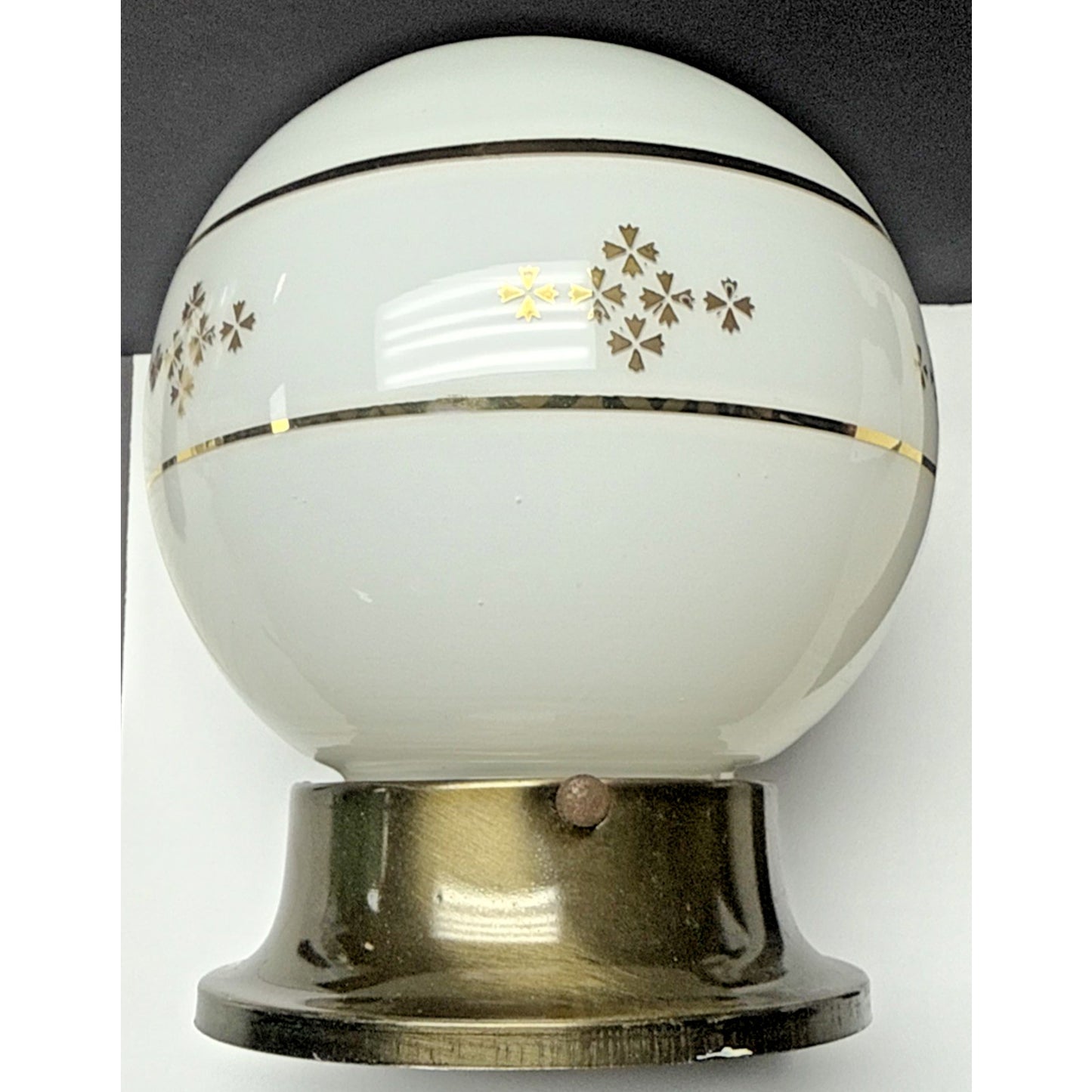 MCM Flush Mount Lamp Globe Gold Ring Atomic Cross Star Gold White Hanging Light