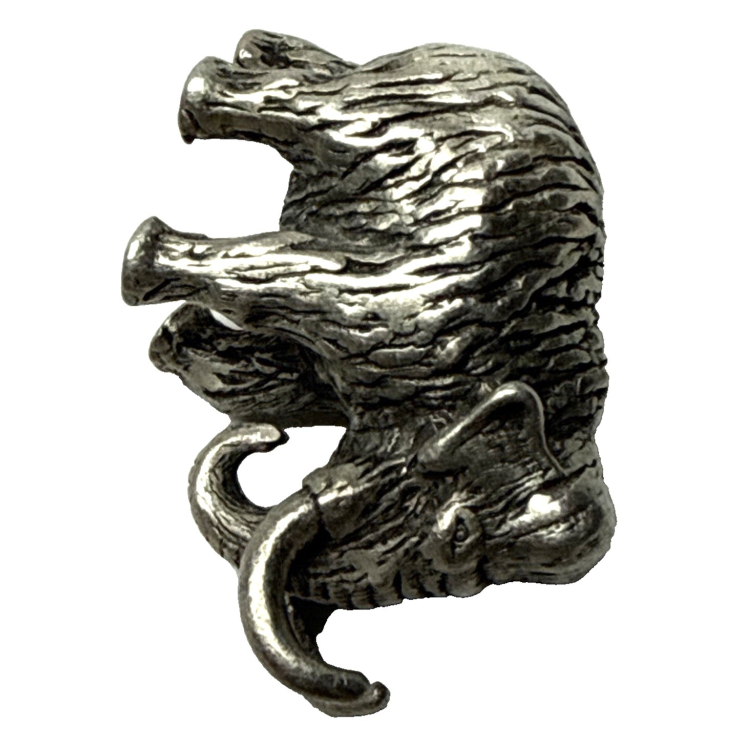 Vintage Silver Miniature Elephant Woolly Mammoth 15.83 grams As-Is Read