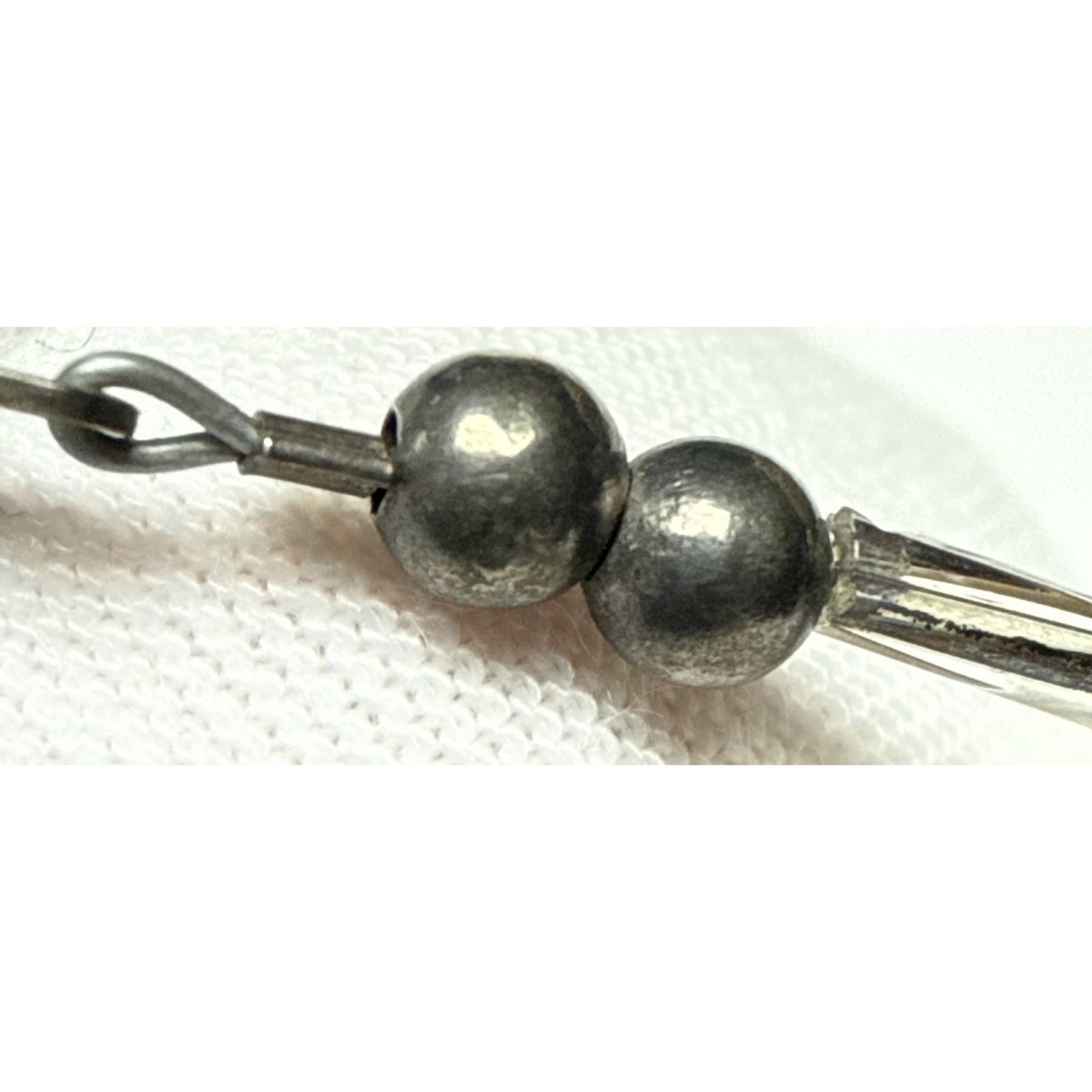 Vintage Twisted Liquid Silver Bead Ball Necklace