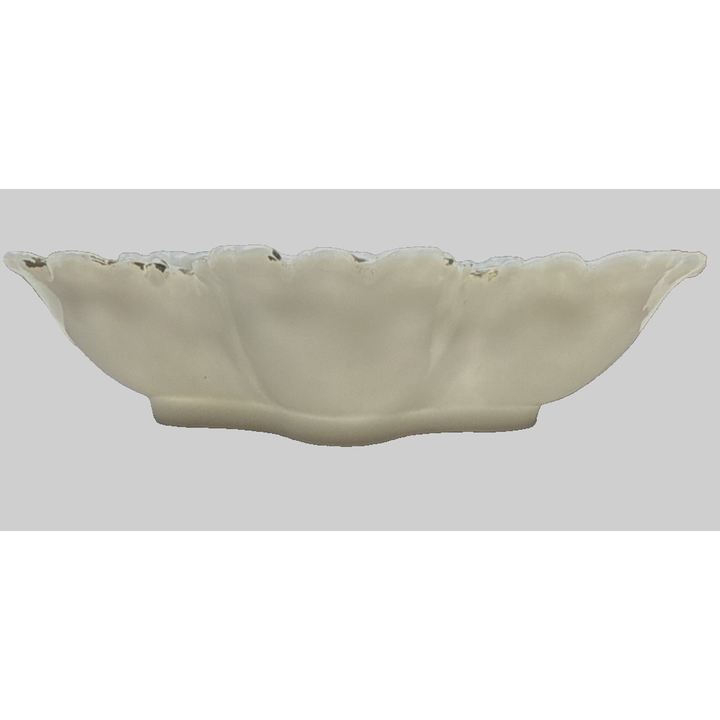 EAPG Dithridge Glass Opalware No 192 Open Handle Card Receiver Trinket Bowl