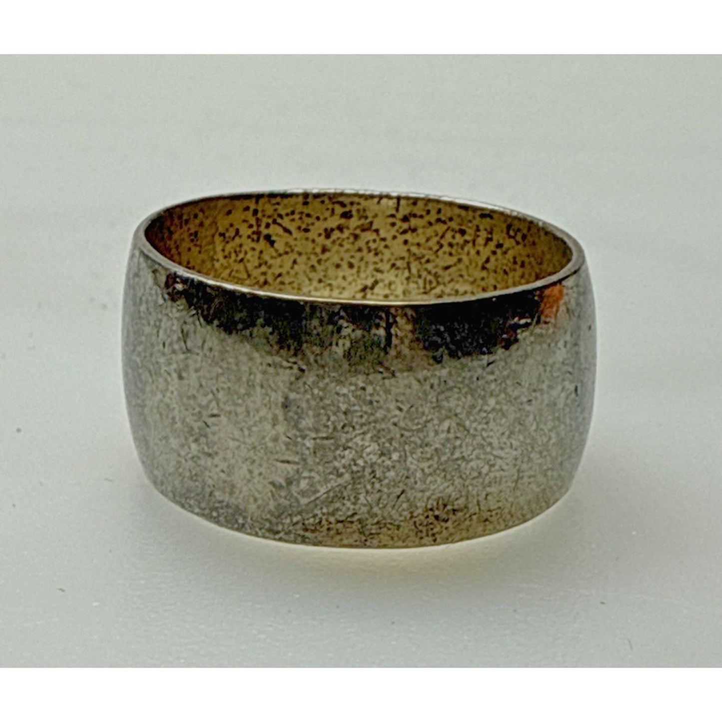 Vintage Uncas Cigar Band Ring Silver Metal Sz 6 As Is