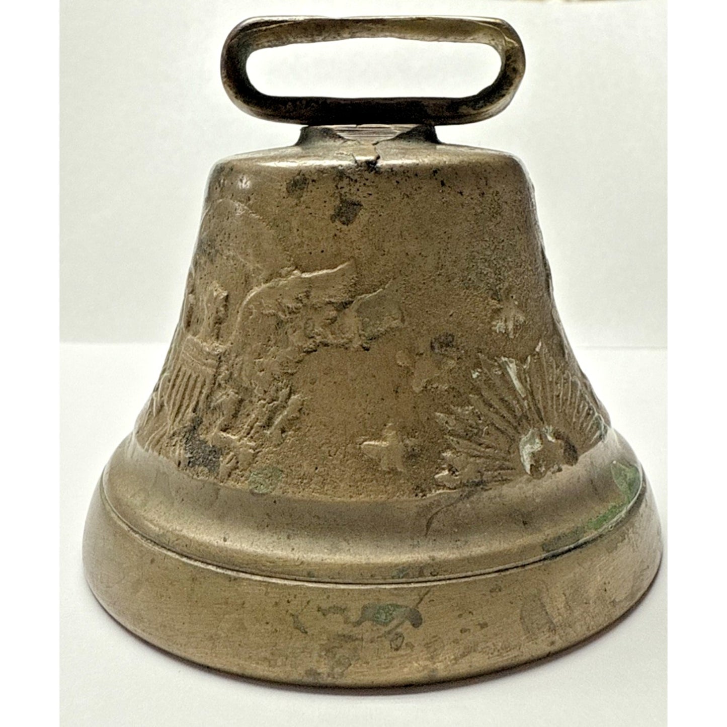 Antique US Army Camel Corps Brass Eagle Stars Bell As Is No Clapper