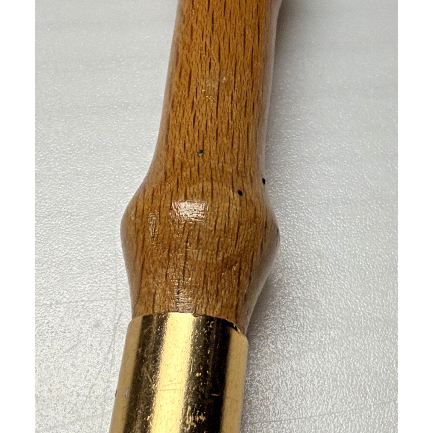 Vintage Poodle Dog Head Shoe Horn Bamboo Wood Chain Lucite Resin Plastic Metal