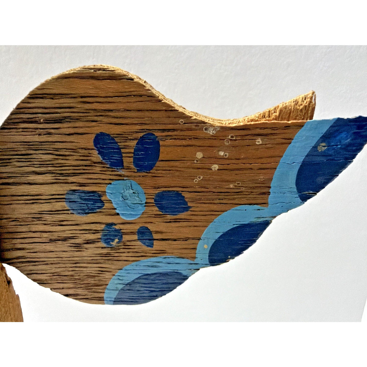 Vintage Chippewa Wood Carved Totem Pole Hand Painted As Is