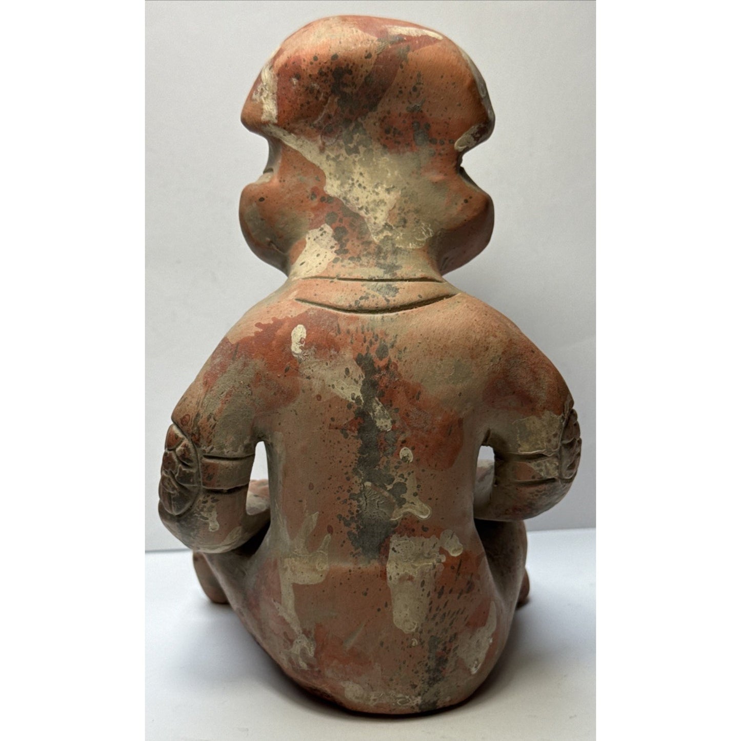 Old Mexican Terra Cotta Clay Zapotec Princess Sculpture Folk Art Marked As Is