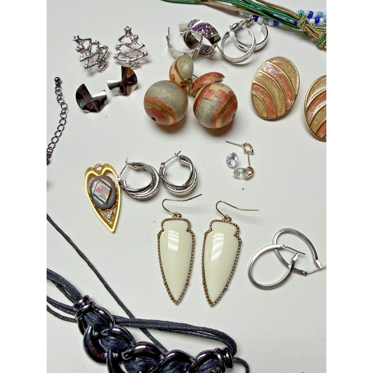 Vintage Lot Modern Jewelry Craft Costume Gemstone Wearable Damage As-Is 2#