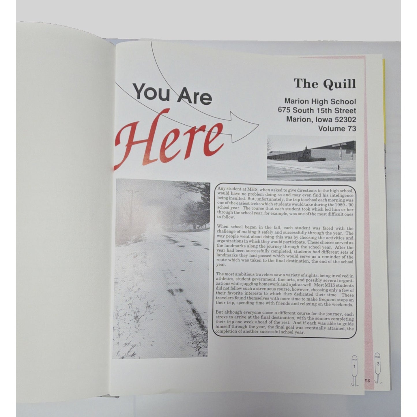 Marion High School Yearbook 1990 Iowa You Are Here The Quill Volume 73
