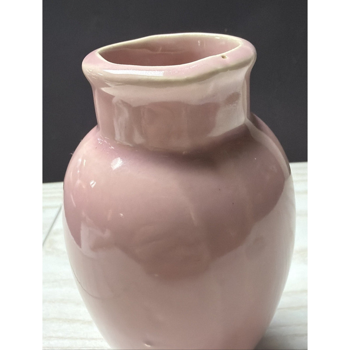 Vintage Art Pottery Pink Bud Vase Small Glazed Glossy