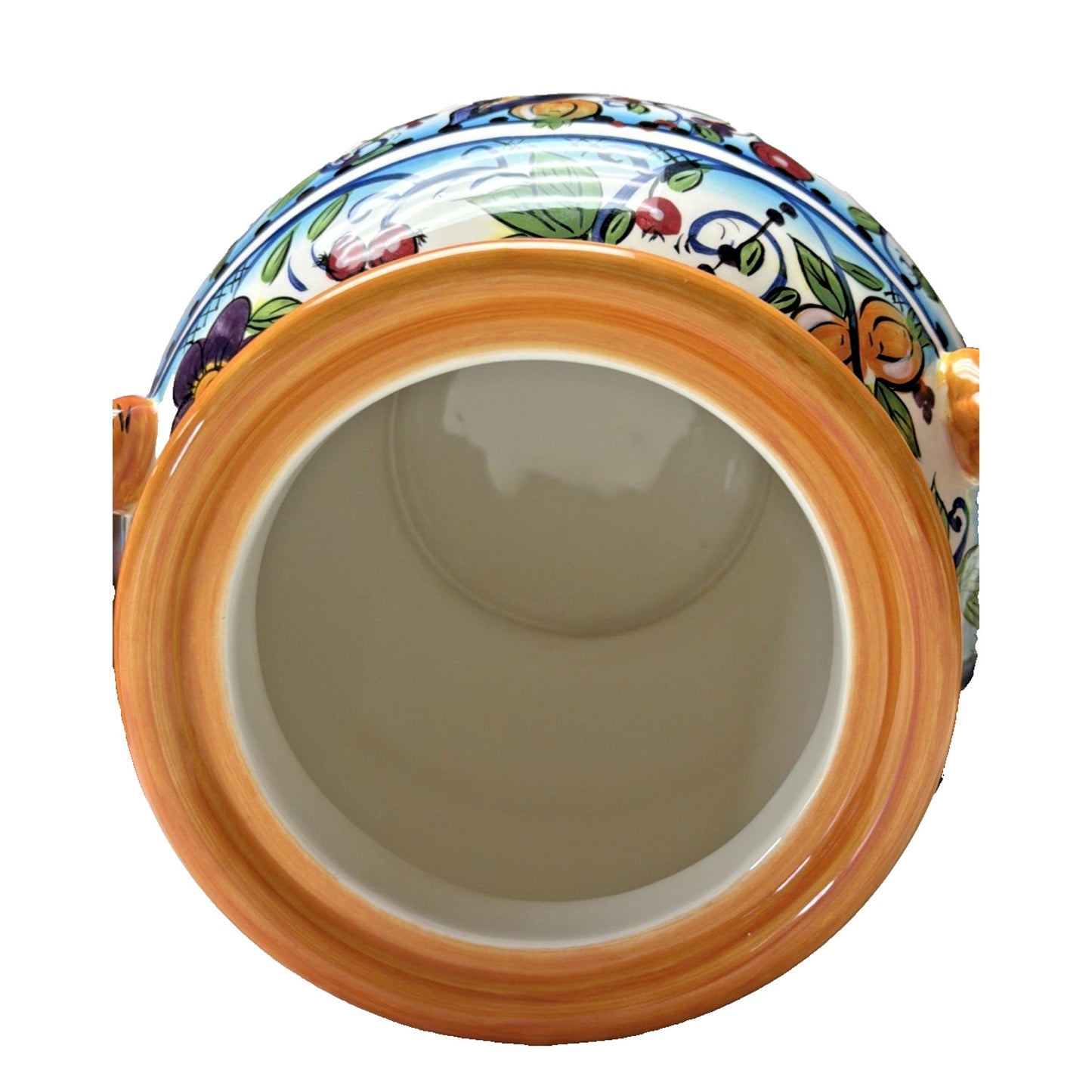 Dario Farrucci Designs Villa Paradiso Canister Cookie Jar Handles 9.25 in