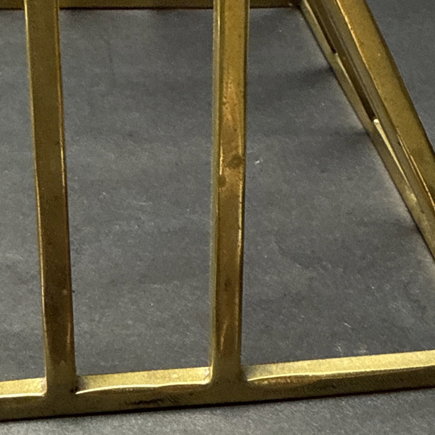 Lot of 2 Brass Geometric Architectural Pyramids Large As-Is