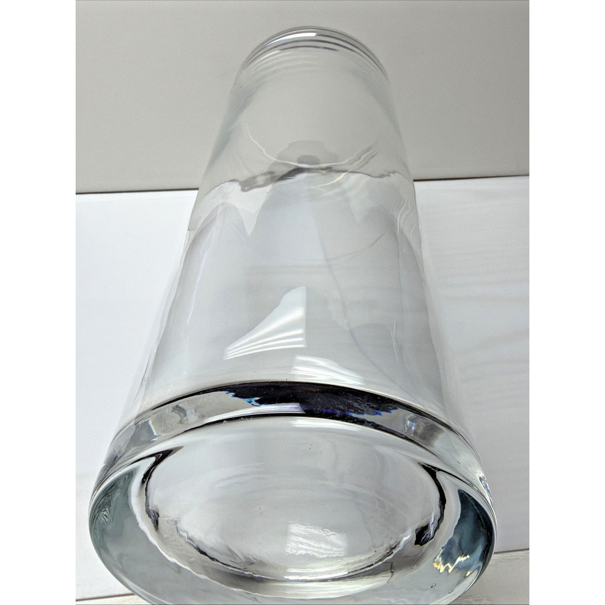 LSA International Mouth Blown Column Vase Large Clear Cylinder Holder As Is