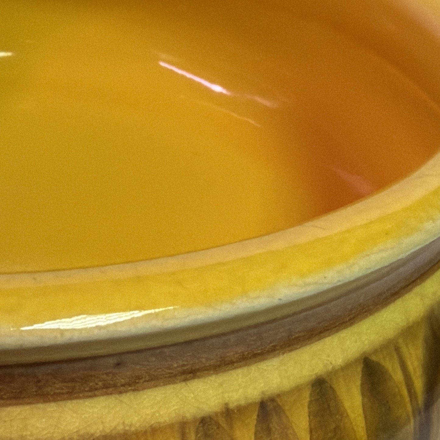 MCM Swiss Stoneware Serving Fondue Pot Skillet Glazed As Is