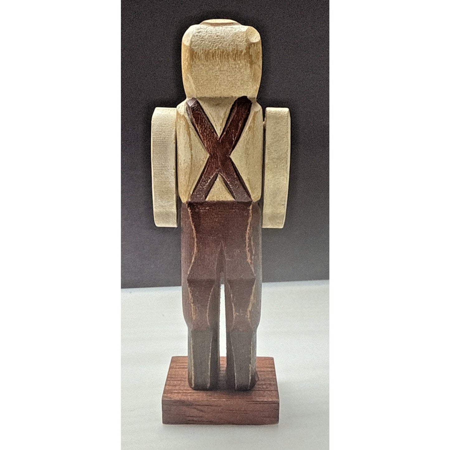 Vintage MeraVic Christmas Wood Carved Santa Claus Painted Jointed Read