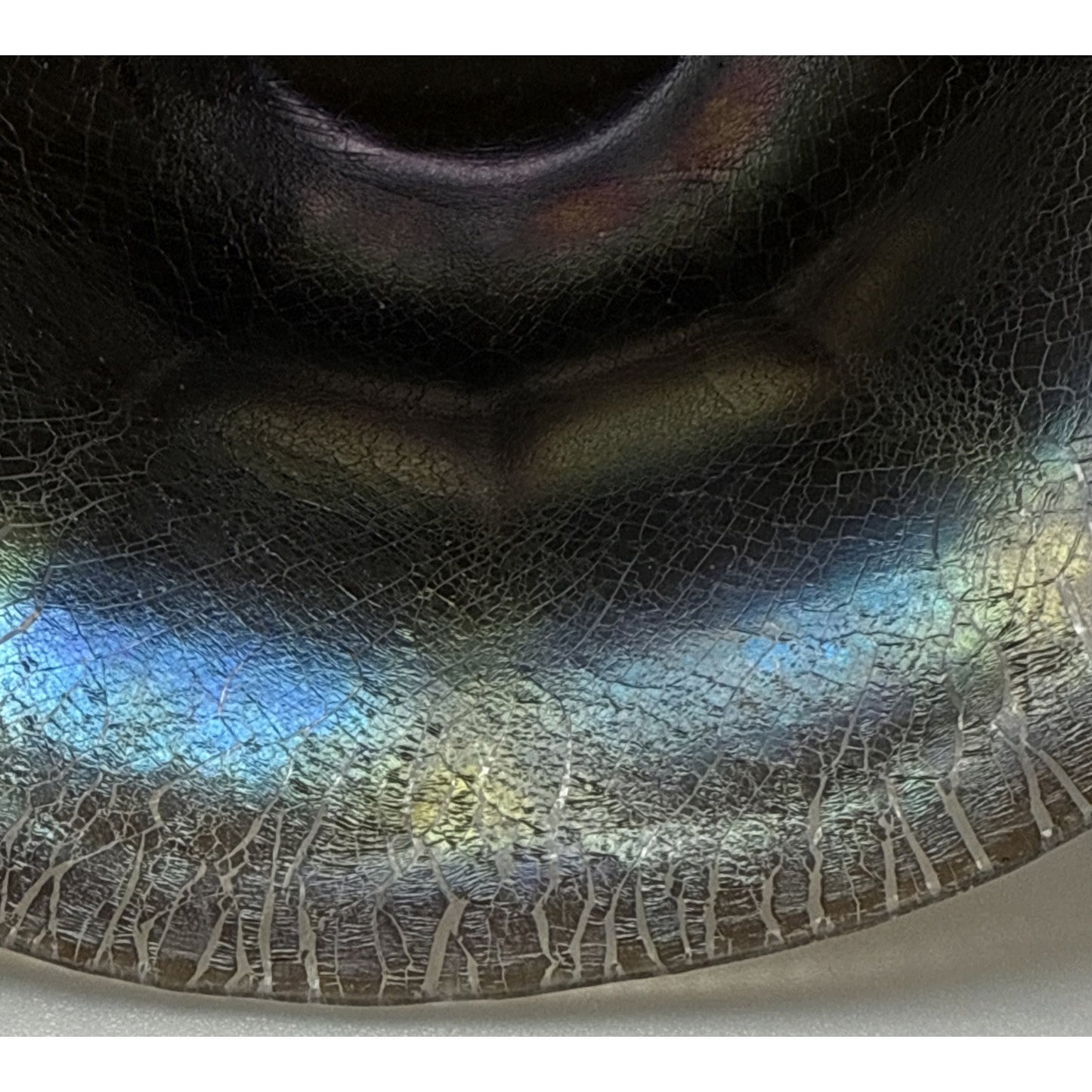 Vintage Imperial Glass Smoke Carnival Stretch Wide Panel Bowl Flare Rim As Is