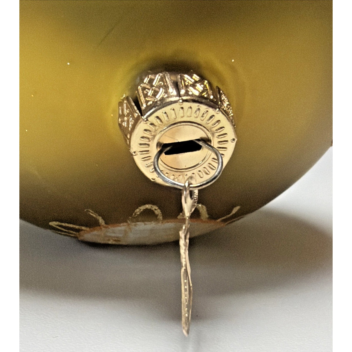 William Sullivan Collection WC Poland Mercury Glass Green Ornament Abstract Gold