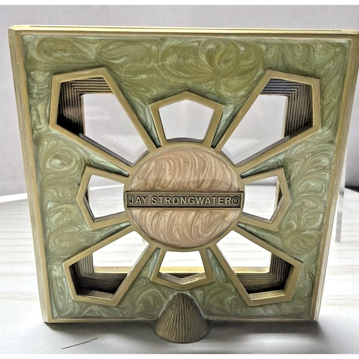 Jay Strongwater Leland Pave Corner Picture Frame Frame Swarovski Crystal Enamel