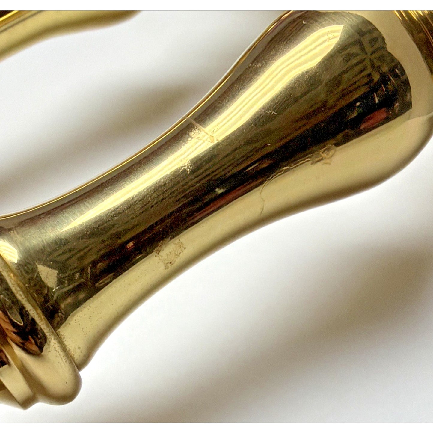 Vintage Set of 2 Brass Candle Holders Heavy Candlesticks Gold