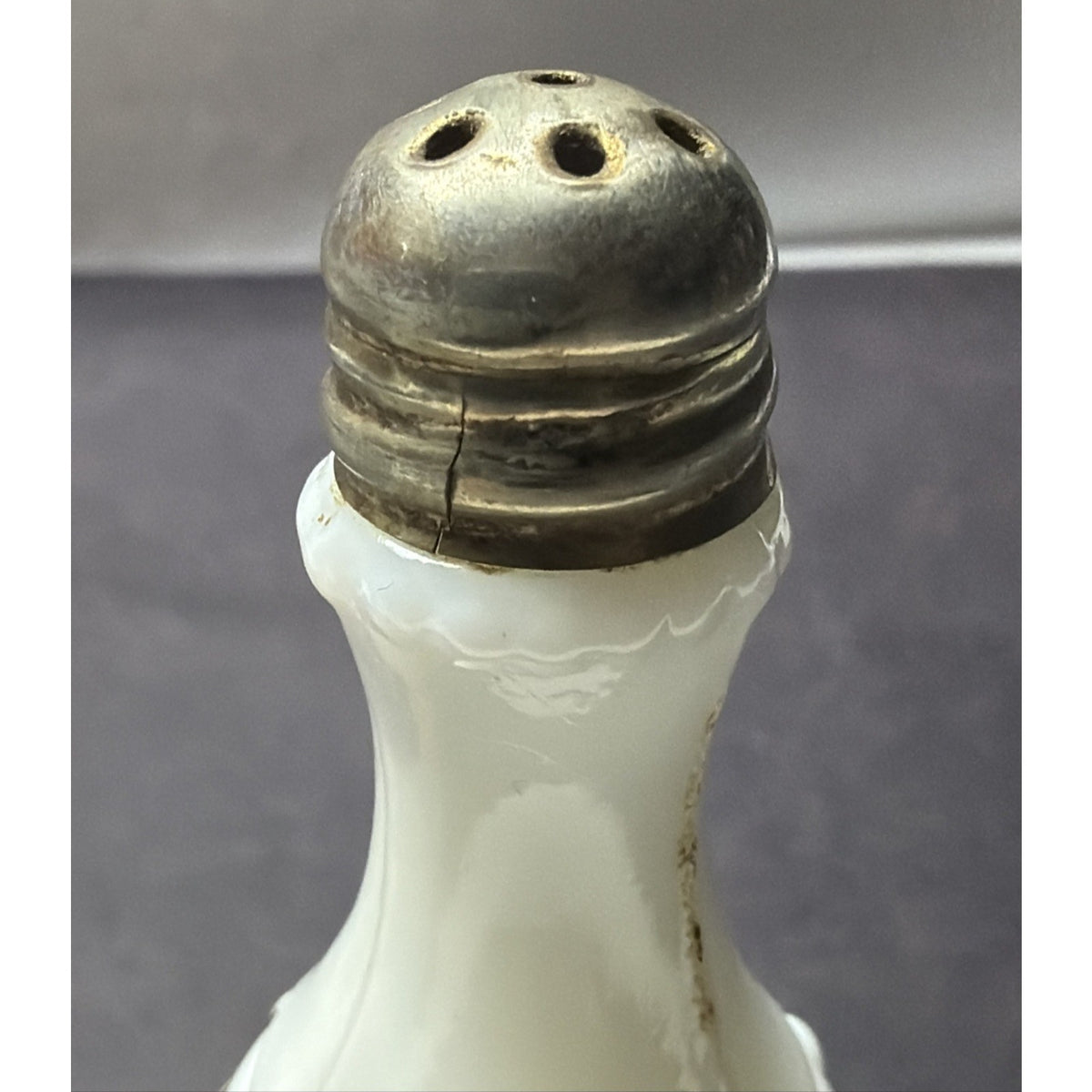 EAPG Eagle Glass Co No 46 Fleur de Lis Shakers Painted As Is