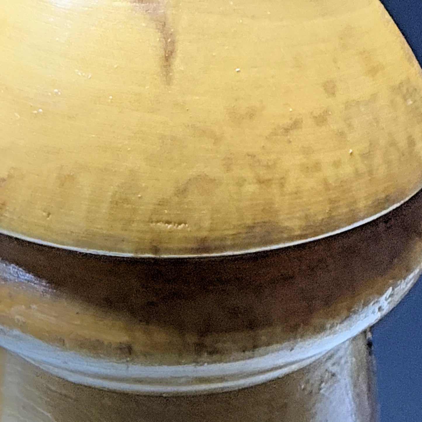 Vintage Wood Turned Table Lamp Burlwood Tall Flame Finial As Is Read