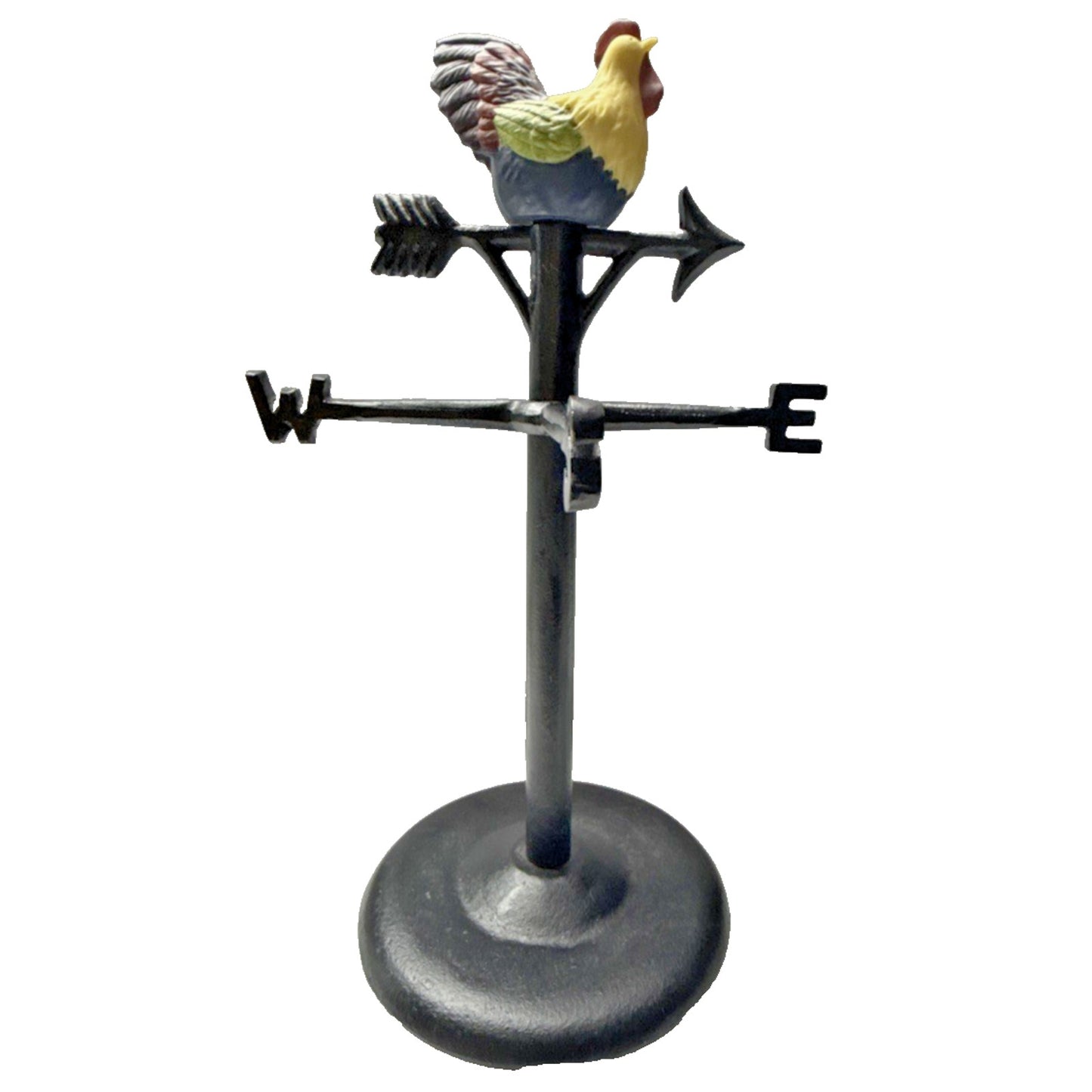 Vintage Susan Winget Cast Iron Rooster Weathervane Tabletop Farmhouse Chic