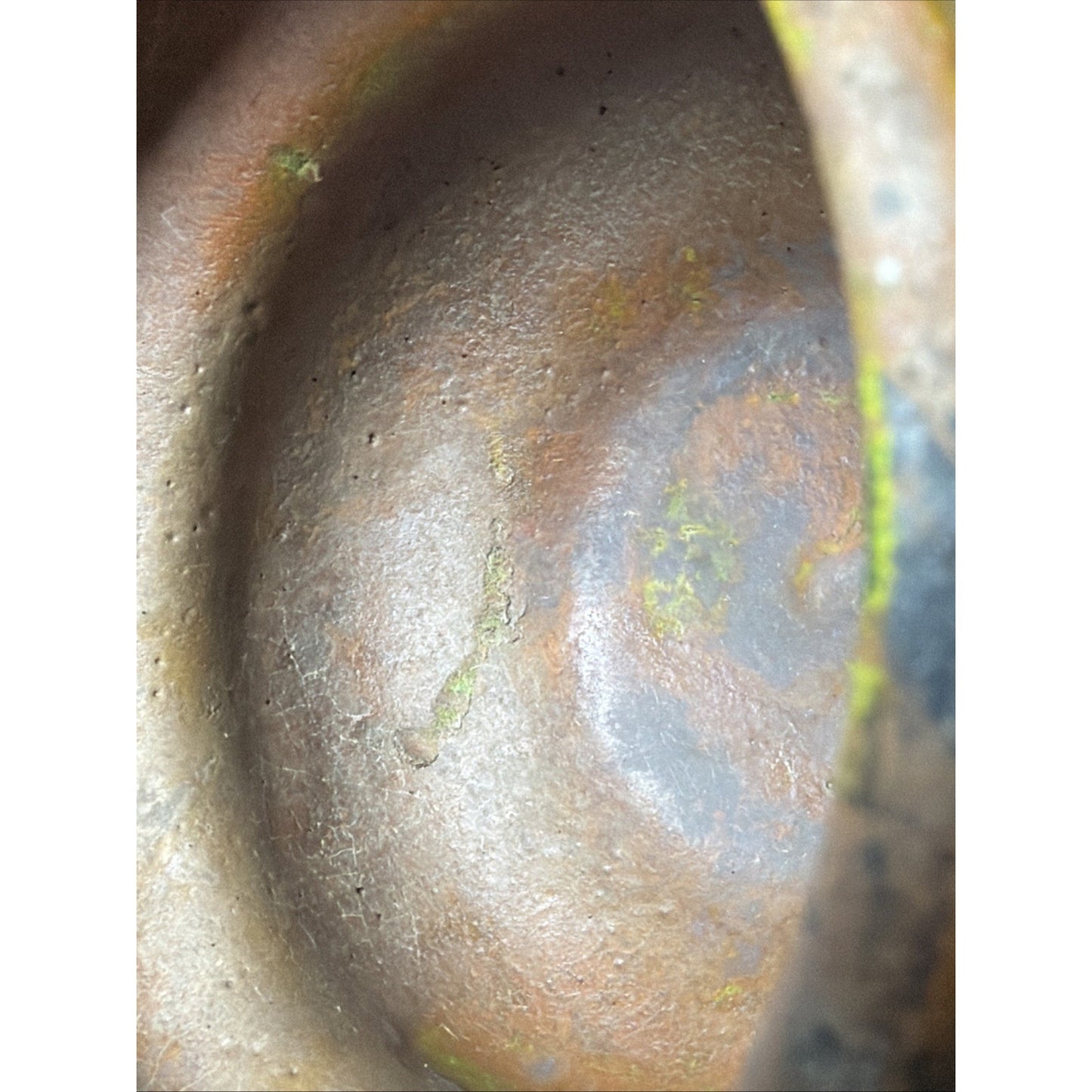 Old Raku Studio Art Pottery Glazed Abstract Fired Vase Planter Bowl