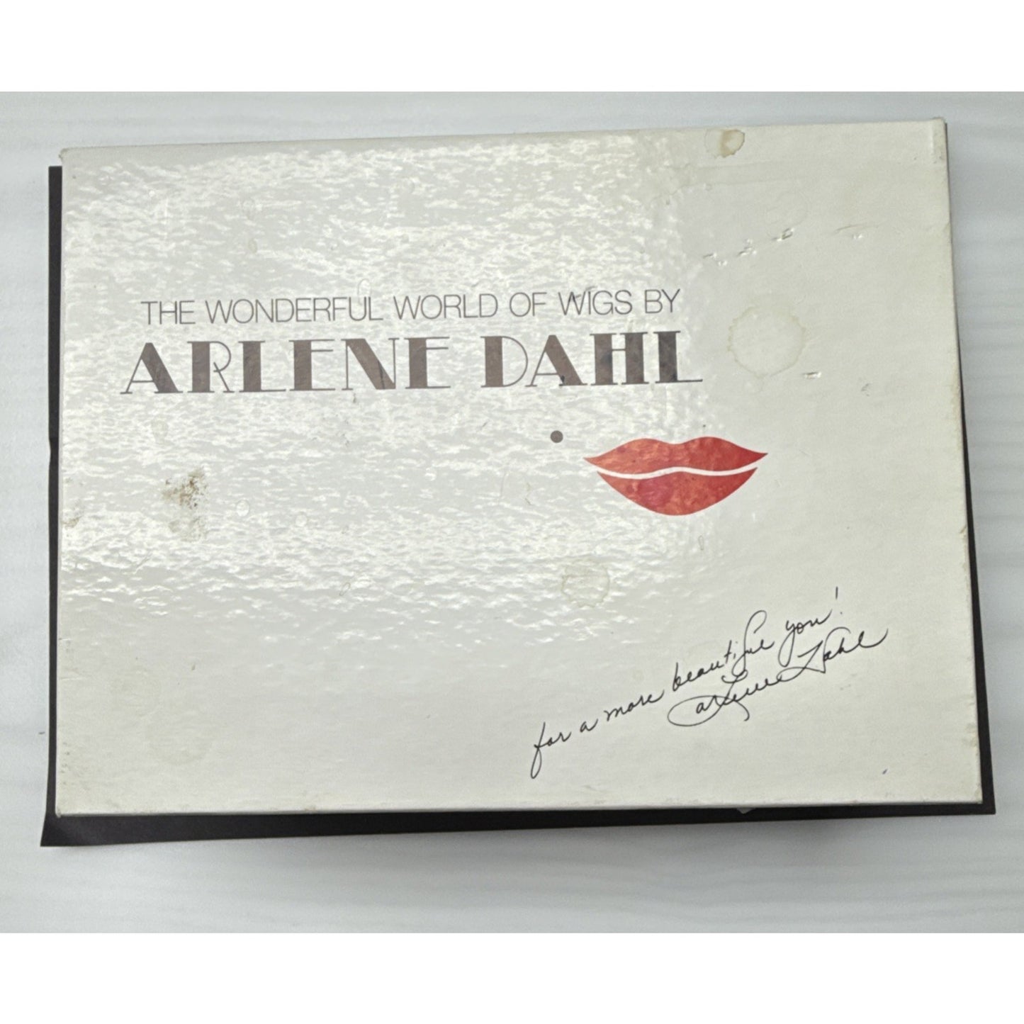Vintage Arlene Dahl Short Ash Blonde Wig Hair Piece Curls Original Box As-Is