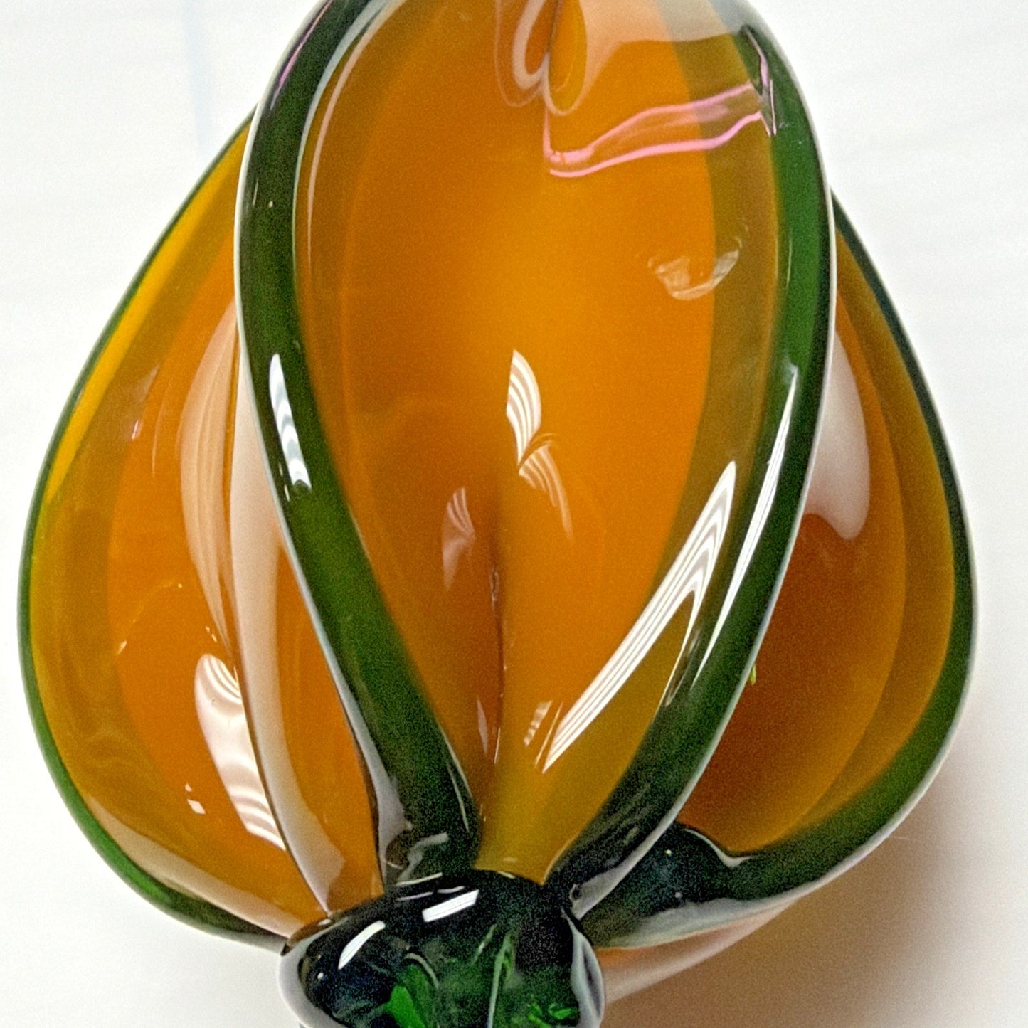 Vintage Murano Glass Star Fruit Squash Vegetable Paperweight Layered Applied