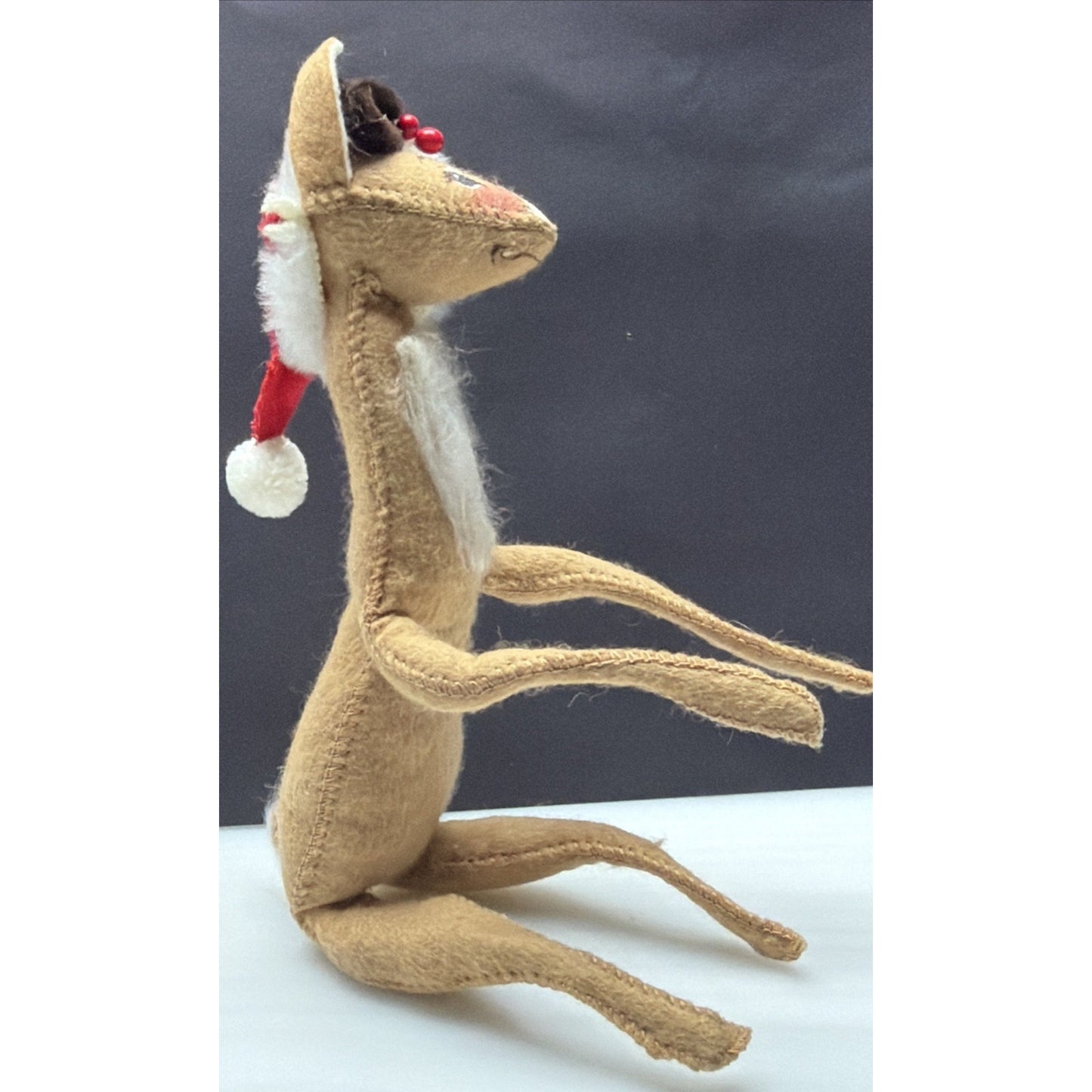 Vintage Annalee Doll Bendable Doe Holiday Christmas Figures Reindeer Deer Hat