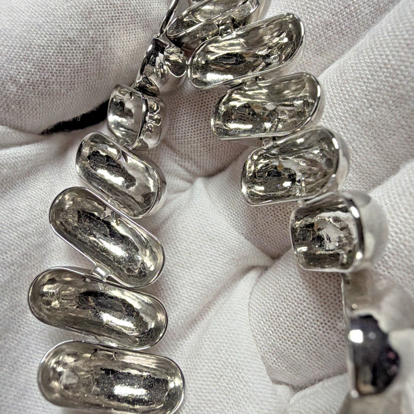 Vintage Set Napier Collar Necklace Bracelet Silver Tone Chunky Oval Link