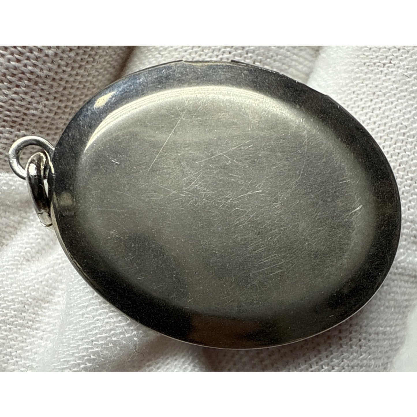 Vintage Purple Amethyst Stone Pendant Locket Silver Tone As Is