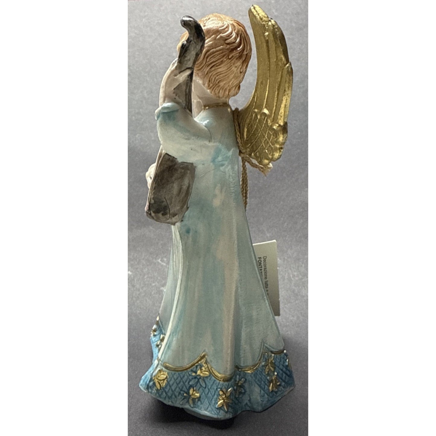 Vintage Fontanini Depose Italy 164 Nativity Angel Mandolin Spider Mark Tags