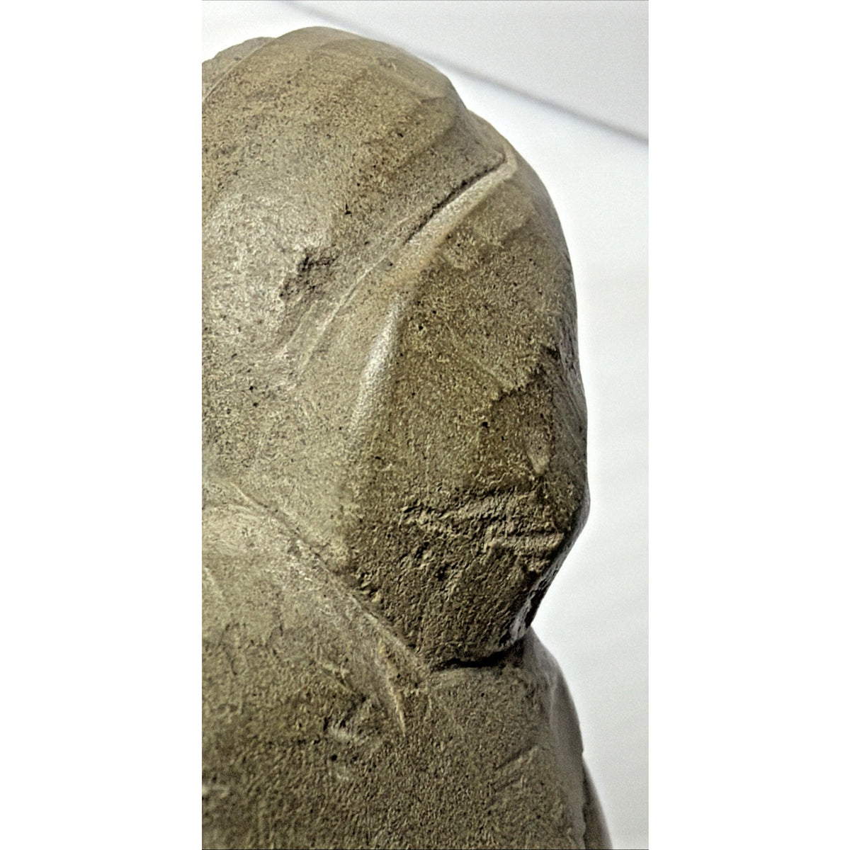 Vintage Haitian African Carved Soapstone Sculpture Mother Child Detailed Faces