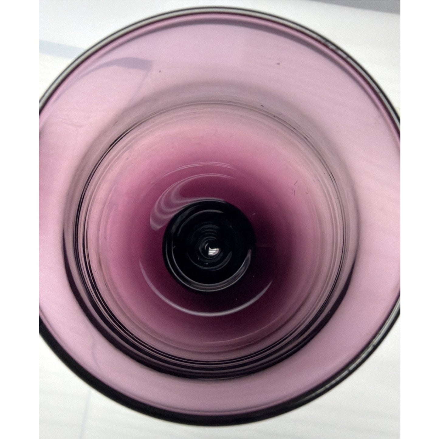MCM Lot of 4 Eva Zeisel Bryce Bros Silhouette Purple Amethyst Footed Tumblers