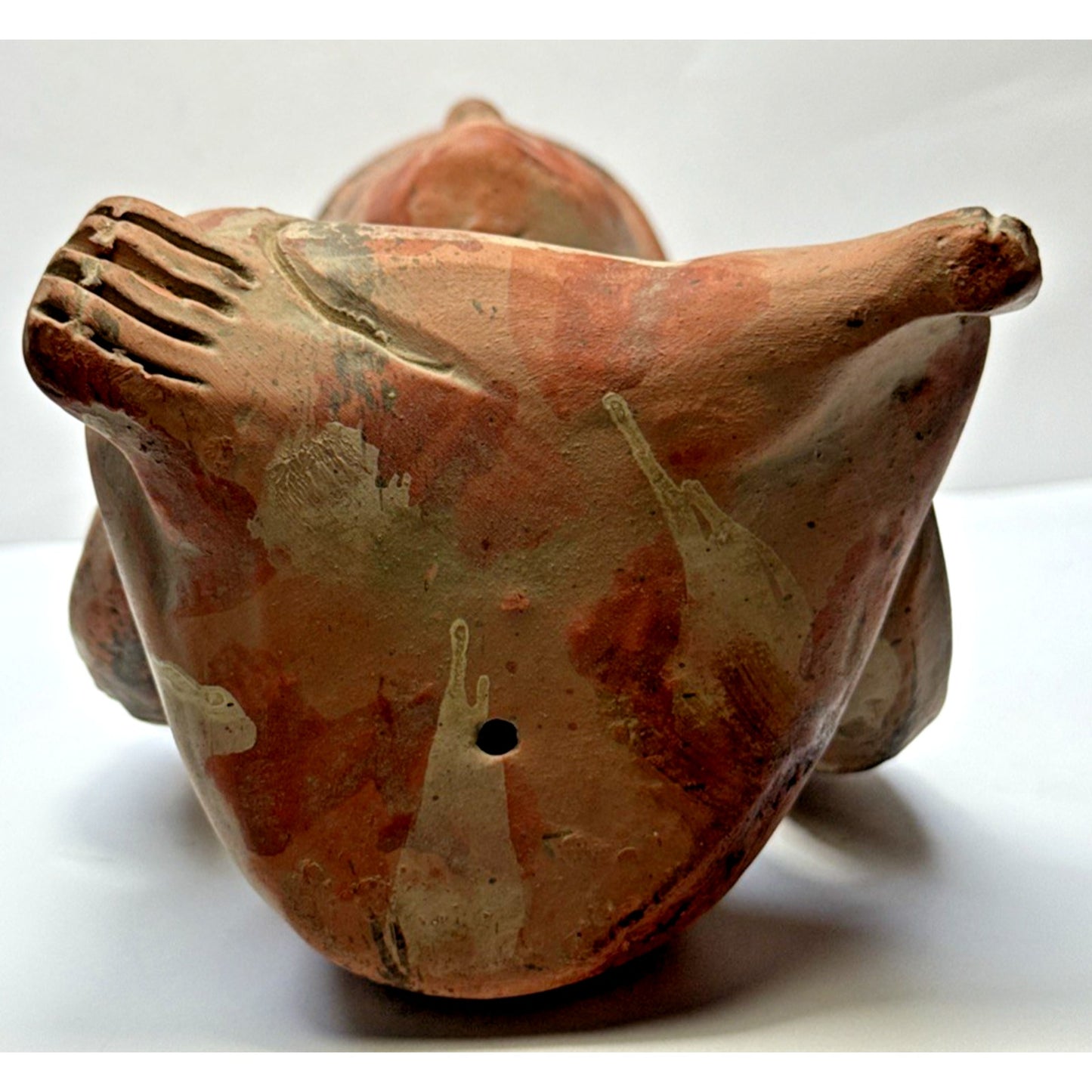 Old Mexican Terra Cotta Clay Zapotec Princess Sculpture Folk Art Marked As Is