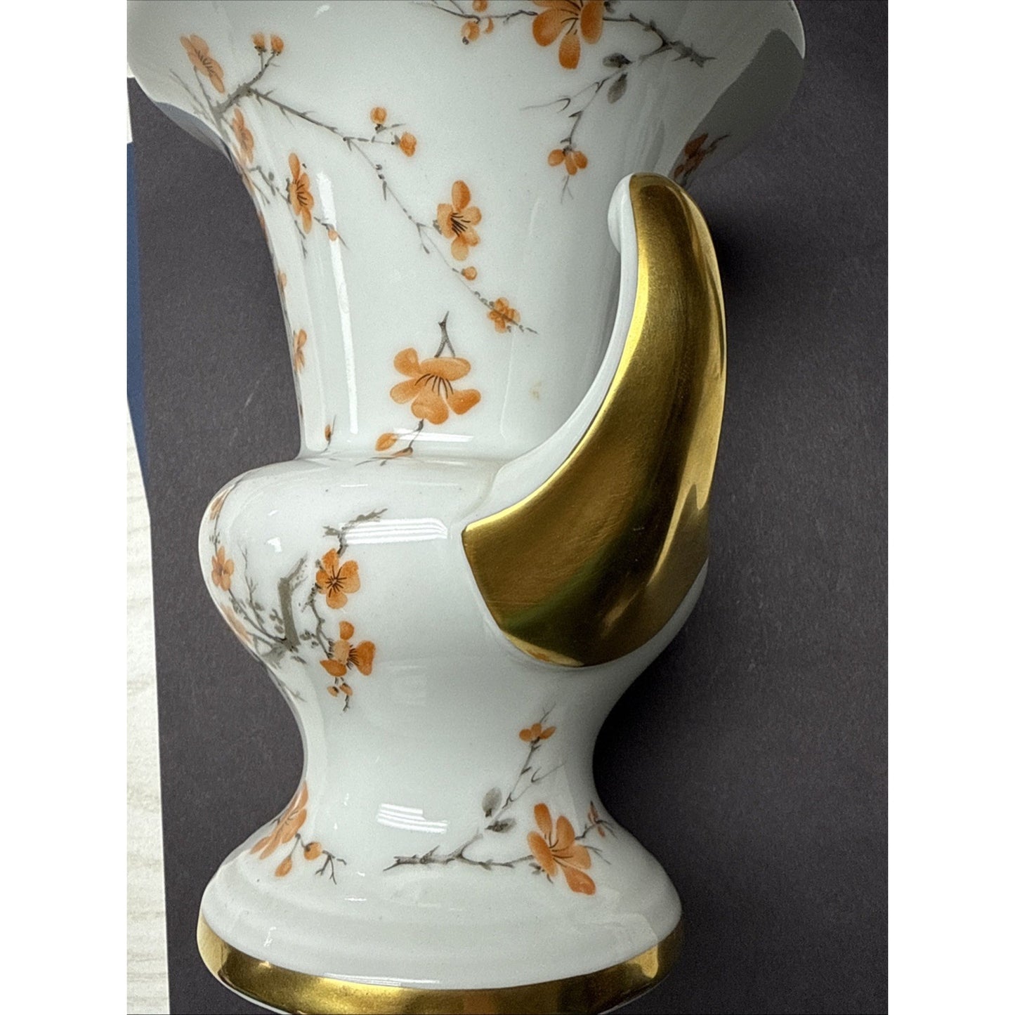 KPM Handarbeit Royal Porzellan Bavaria Trophy Vase Chinoiserie Asian Butterfly