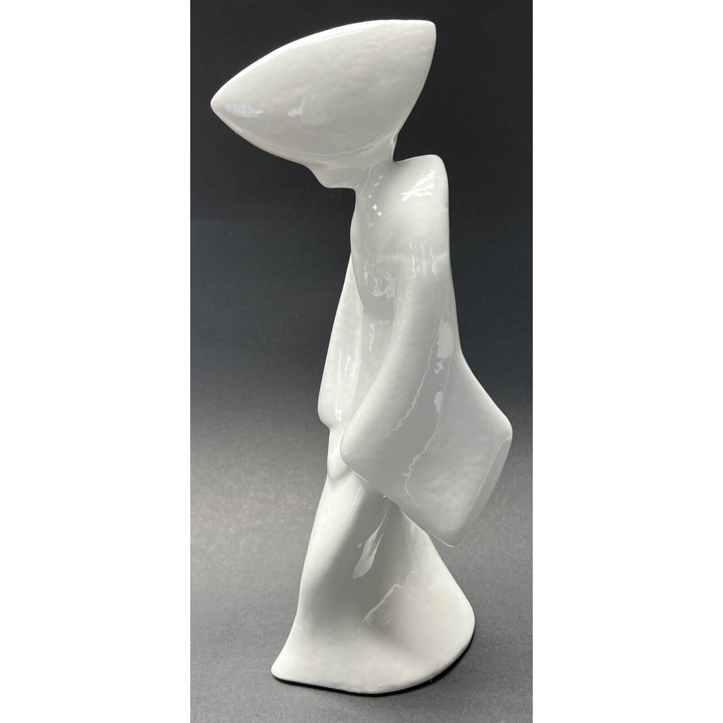 Vtg Blanc de Chine Awa Odori Dancer Sculpture Keiten Takahashi Porcelain Glazed