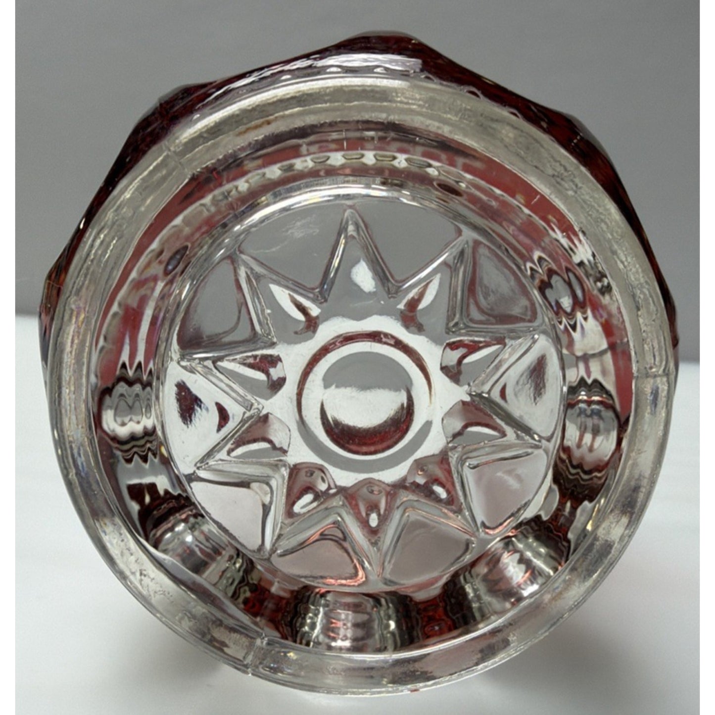 EAPG Adams Glass Xlcr Ruby Flash Kings Crown Thumbprint Spooner Worlds Fair 1893
