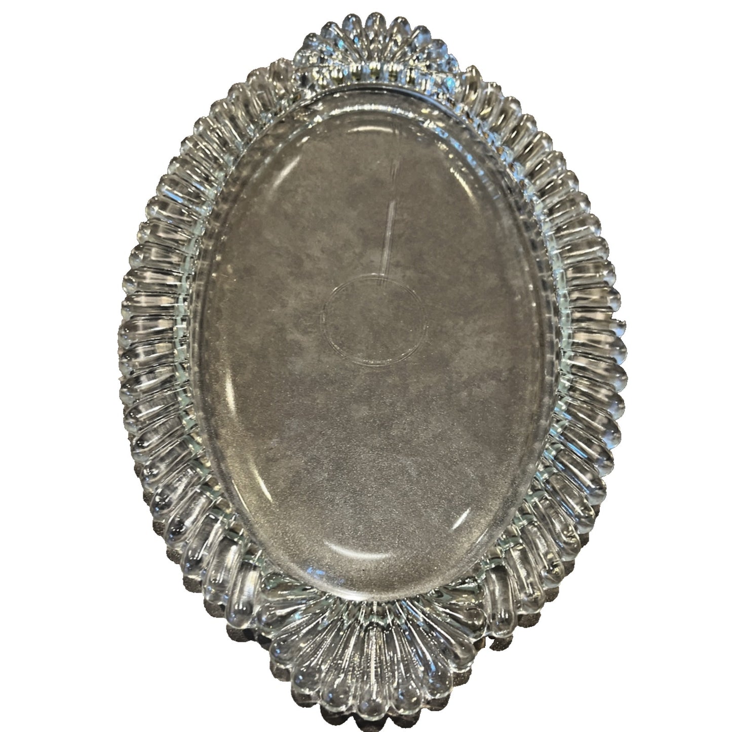 Vintage Ornate Glass Vanity Tray Dresser Mirror Aged Glass Fanned As Is